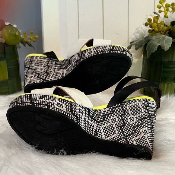 NEW Sam & Libby Boho Tribal Platform Wedge Ankle Wrap Sandals Sz 5.5 NWOT - Picture 9 of 15